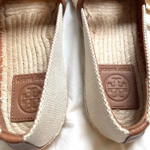 New Tory Burch Sidney Canvas Espadrilles Flats Size 6 - Picture 6 of 9